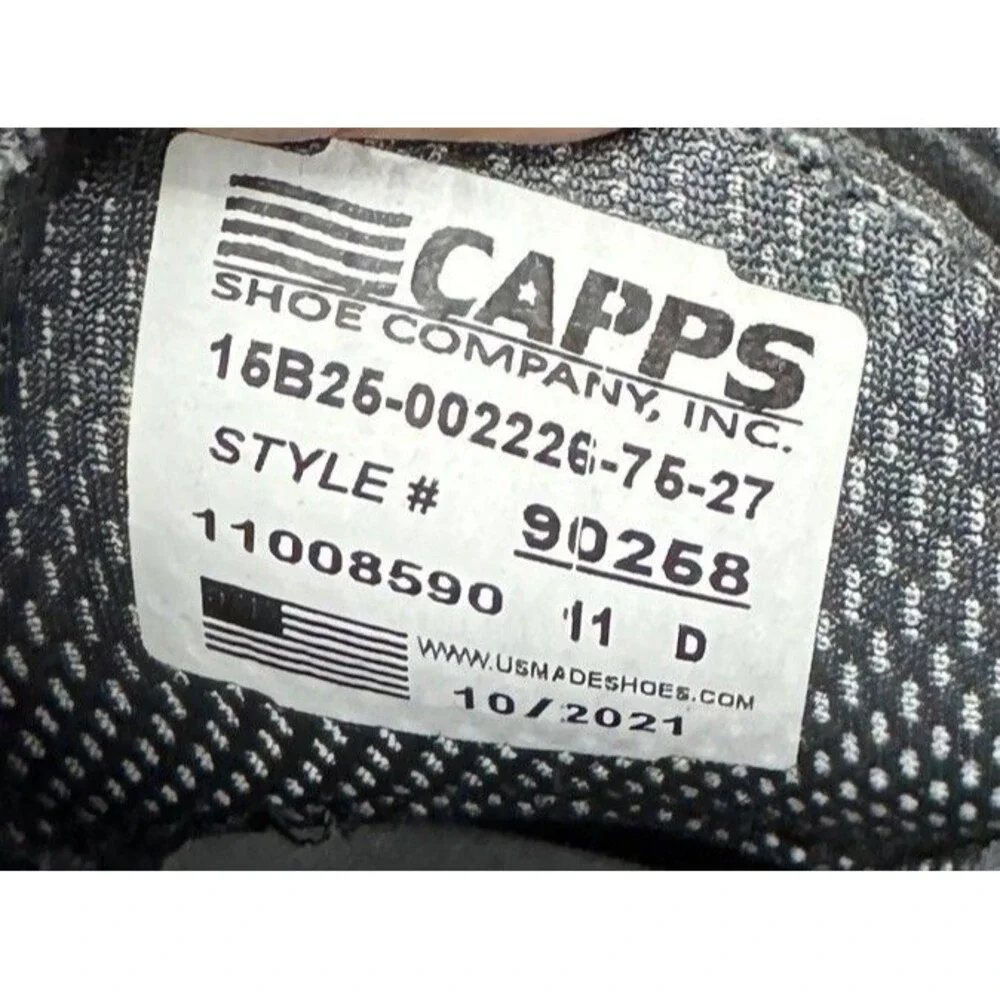 CAPPS Airlite Uniform Patent Leather Black Dress Oxford Shoes Men Size 11 D